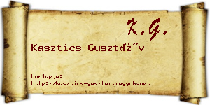 Kasztics Gusztáv névjegykártya